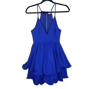 ANGEL BIBA Sleeveless Cocktail Dress Blue Size 10